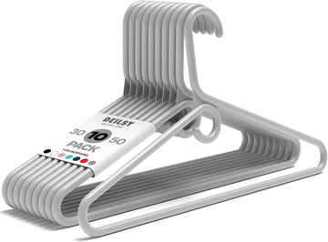 Gray Heavy Duty Hangers with Hooks (Carton of 100 Hangers)