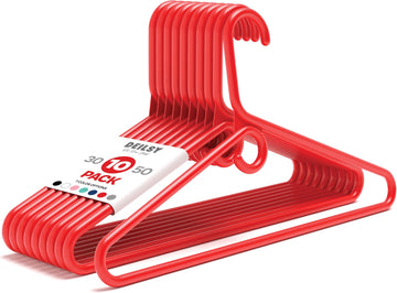 Red Heavy Duty Hangers with Hooks (Carton of 100 Hangers)