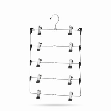 5-Tier Pants Hangers with Clips Non Slip - 1 Case (30pcs)