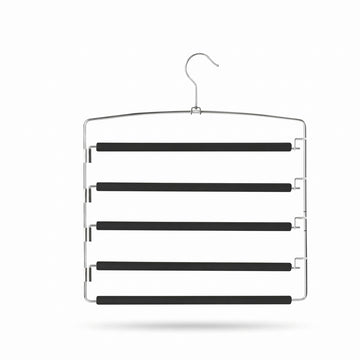 5-Tier Pants Hangers with Foam - 1 Case (30 Hangers)