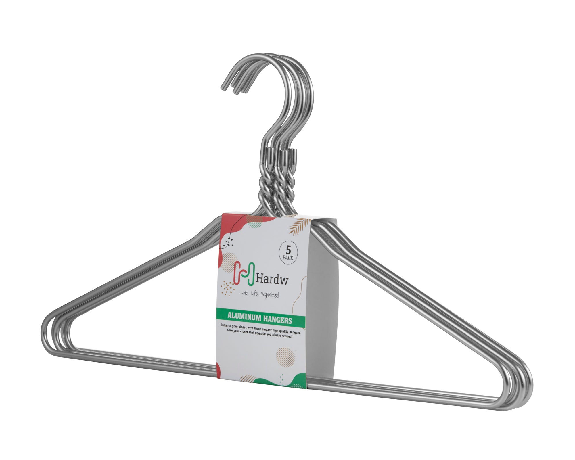 Silver Aluminum Hanger (5 Pack)