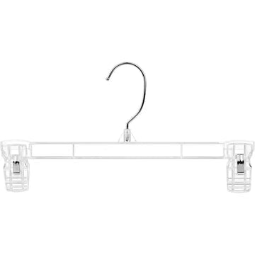 Clear Pants Hangers with Clips – Plastic Set of 30